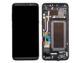 Дисплей для Samsung G950FD Galaxy S8 Black (черный) в сборе с тачскрином + рамка, 100%