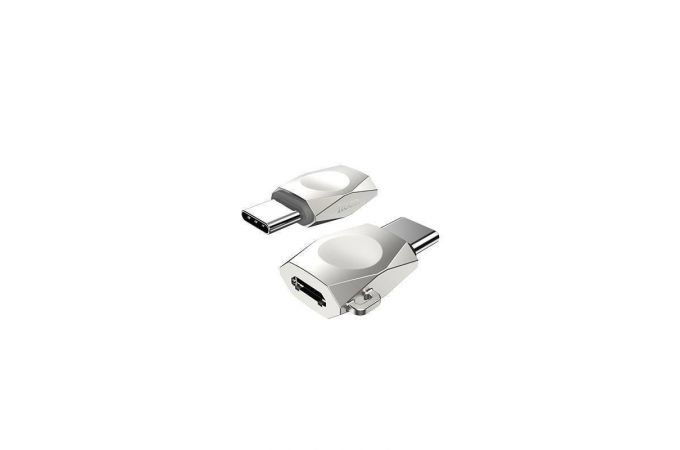 Переходник HOCO UA8 с разъема кабеля micro USB на разъем USB Type-C
