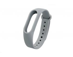 Ремешок силиконовый для XIAOMI MI Band 3/MI Band 4 цвет серый