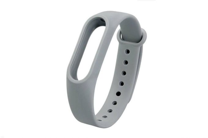 Ремешок силиконовый для XIAOMI MI Band 3/MI Band 4 цвет серый