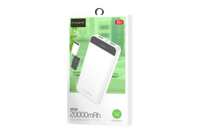 Универсальный дополнительный аккумулятор Power Bank MAIMi P27 (20000 mAh) (белый)