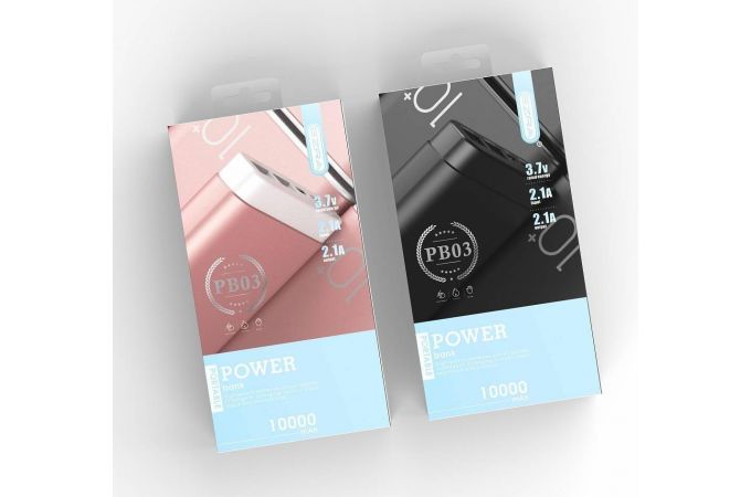 Универсальный дополнительный аккумулятор Power Bank EZRA PB03 (10000 mAh) (черный)
