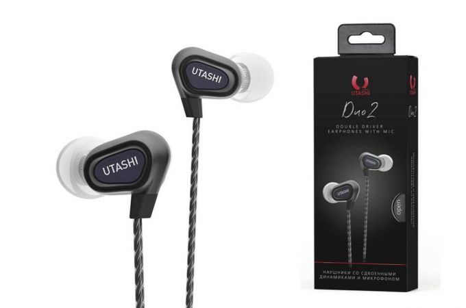 Наушники вакуумные проводные Smartbuy UTASHI DUO 2 SBHX-550 (черный)