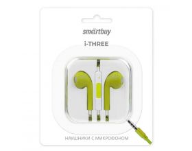 Наушники вакуумные проводные Smartbuy i-Three SBH-104-YE (желтый)