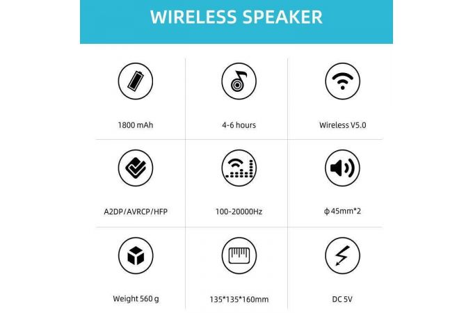 Портативная беспроводная колонка EZRA NL36 BT (черный)