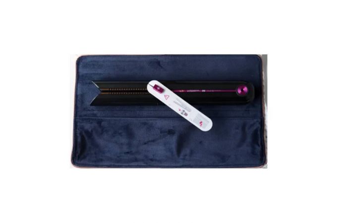 Фен выпрямитель для волос с беспроводной зарядкой DYSO без кейса (серый с розовым)