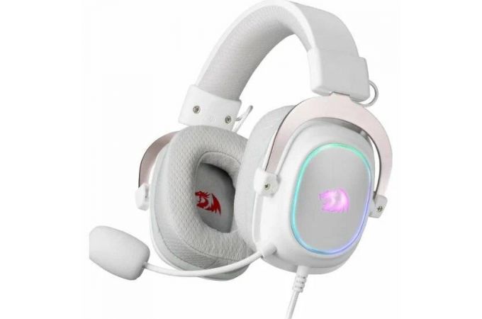 Гарнитура игровая Redragon Zeus X белая RGB, объемный звук 7.1