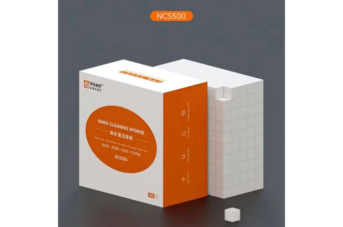 Губка для очистки (нано, меламиновая) AMAOE NCS500 (8x8x8 мм)