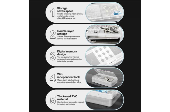 Пластиковый бокс для хранения мелких деталей Sunshine SS-001A Pro