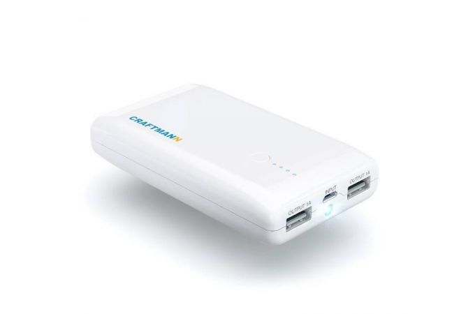 Универсальный дополнительный аккумулятор Power Bank CRAFTMANN Uni (7500 mAh) (белый)