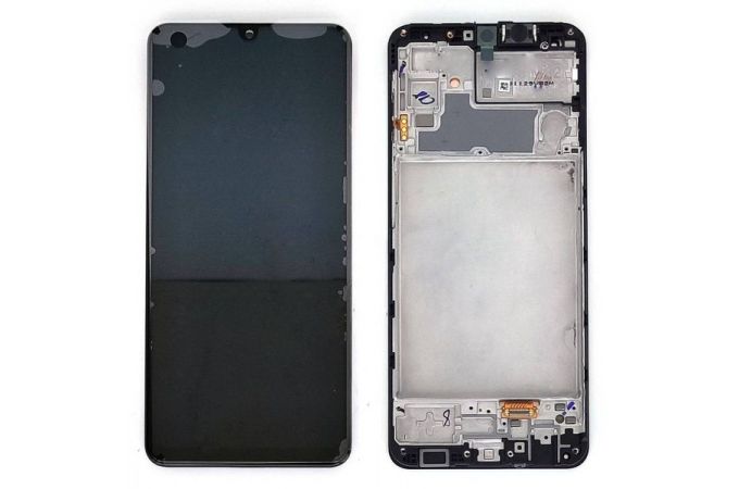 Дисплей для Samsung M325F Galaxy M32 Black в сборе с тачскрином + рамка, 100%