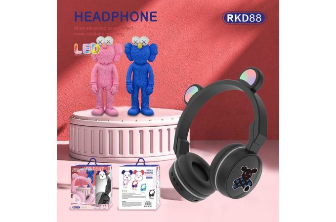 Наушники мониторные беспроводные KADUM RKD88 Bluetooth (черный)