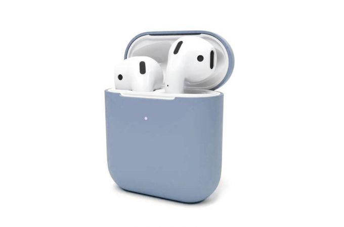 Чехол для наушников AirPods Copy orig. (серо-голубой)