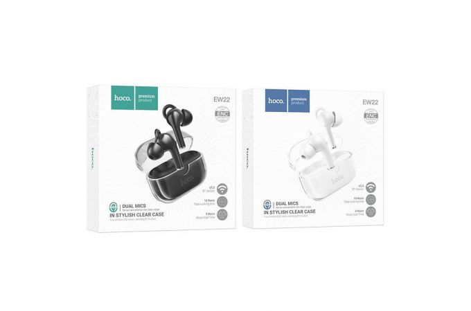 Наушники вакуумные беспроводные HOCO EW22 Cantante True wireless ENC noise cancelling BT (черный)