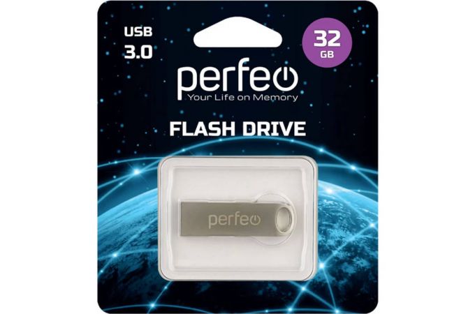 Флешка USB 3.0 Perfeo 32GB M08 Metal Series