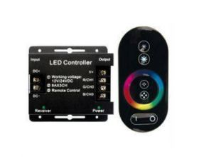 Контроллер Ecola 12V 216W(24V 432W) 18A RGB с кольцевым сенсорным белым радиопультом RFC18WESB
