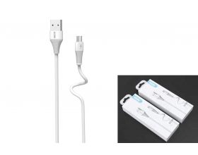 Кабель USB - MicroUSB EZRA DC20, 2.1A (белый) 1.2м