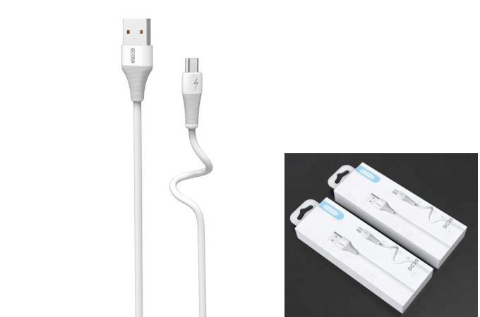 Кабель USB - MicroUSB EZRA DC20, 2.1A (белый) 1.2м