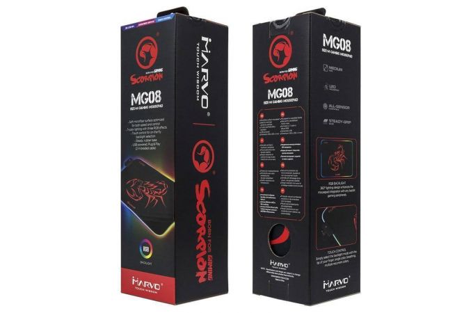 Коврик для мышки MARVO MG08 (чёрный, 350x250x3 мм)