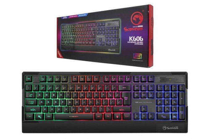 Клавиатура игровая проводная MARVO K606,  104 кл. USB (черный)