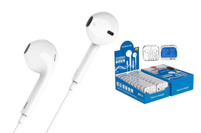 Наушники вакуумные проводные BOROFONE BM56 Original series (белый)