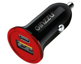 Автомобильное зарядное устройство АЗУ Ginzzu (GA-4504UB) USB-QC3.0(5V/9V/12V) (черный)