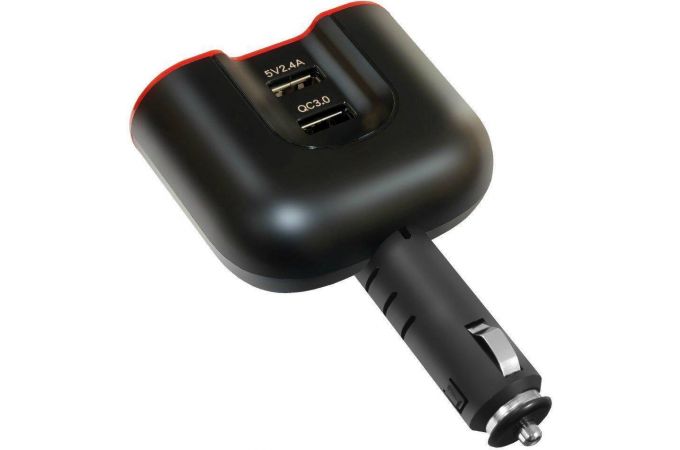 Автомобильное зарядное устройство Ginzzu (GA-4815UB) QC3.0 -5V/3A -9V/2A -12V/1.5A