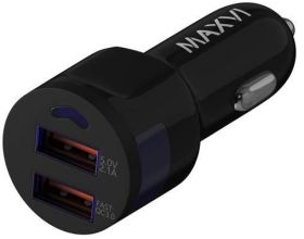 Автомобильное зарядное устройство АЗУ Maxvi (CCM-522 Plus T) 2USB (черный)