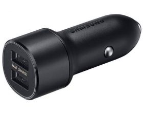 Автомобильное зарядное устройство АЗУ Samsung EP-L1100WEBGR micro-USB + переходник USB-C (черный)