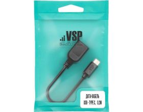 Переходник OTG Type-C - USB BoraSCO (38281) OTG USB-C, 0.15м, (черный)