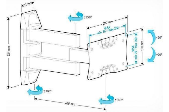 Кронштейн для LCD TV  HOLDER LCDS-5065, (-50%), №833, б/у