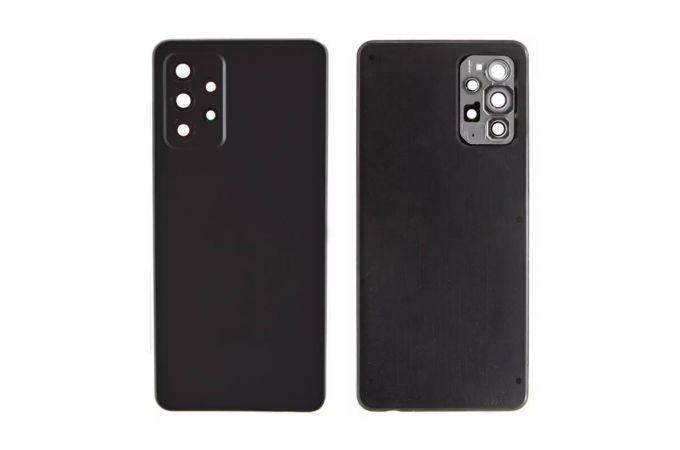 Задняя крышка для Samsung A725F Galaxy A72 + стекло камеры (черный) + проклейка HQ