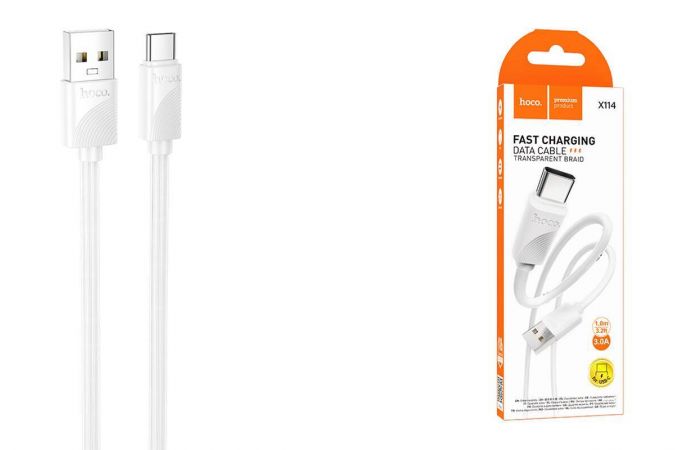 Кабель USB - USB Type-C HOCO X114 (белый) 1м