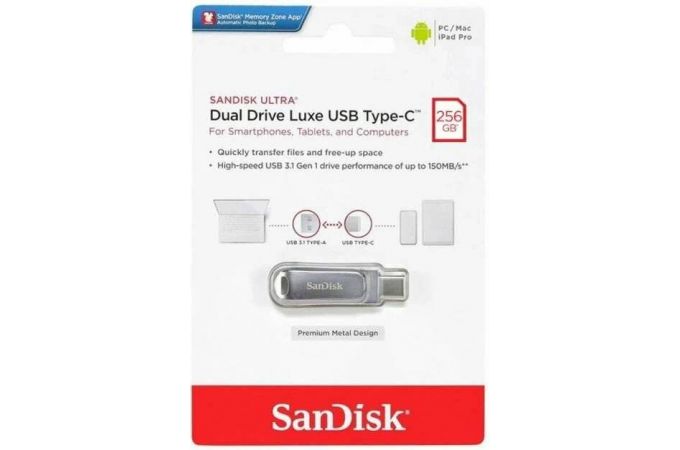 USB флеш накопитель_256 Gb SanDisk Dual Drive Luxe USB 3.1 - USB Type-C / SDDDC4-256G-G46