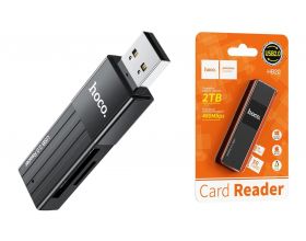 Картридер Card-Reader HOCO HB20 SD/microSD USB 2.0 черный