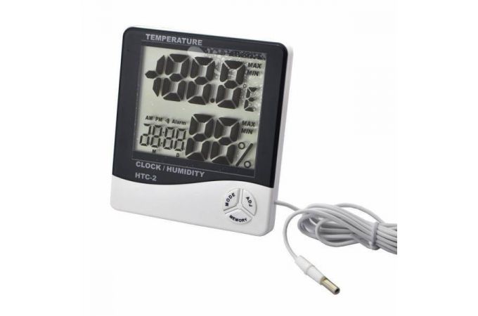 Термометр Орбита OT-HOM12 термометр-гигрометр (часы, будильник,вынос. датч)