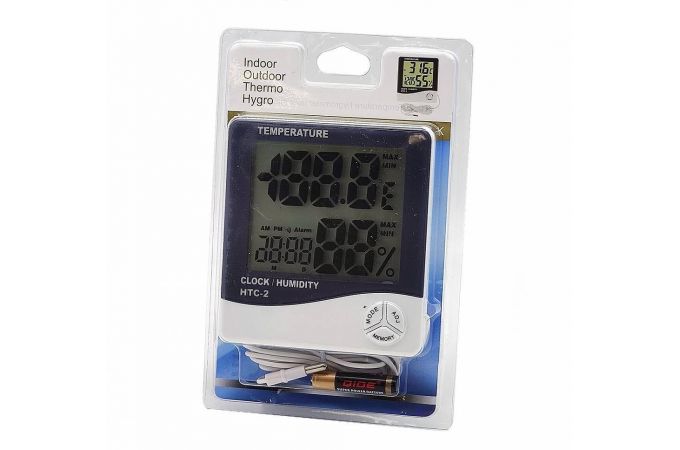 Термометр Орбита OT-HOM12 термометр-гигрометр (часы, будильник,вынос. датч)
