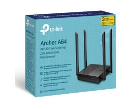 Wi-Fi роутер TP-Link Archer A64 5/2.4 ГГц; 867/400 Мбит/с; 5 гигабитных портов