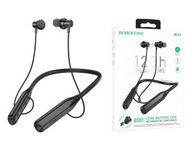 Наушники вакуумные беспроводные BOROFONE BE68 Cloud neck-mounted wireless earphones Bluetooth (черный)