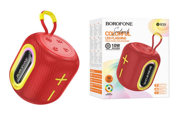 Портативная беспроводная колонка BOROFONE BR39 Kaya sports BT speaker (красный)