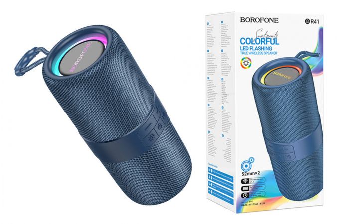 Портативная беспроводная колонка BOROFONE BR41 Dancer sports BT speaker  (синий)