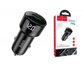 Автомобильное зарядное устройство АЗУ USB + USB-C HOCO Z42 Light road PD20W+QC3.0 (черный)