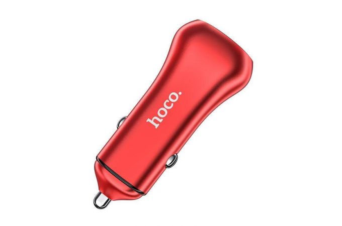 Автомобильное зарядное устройство АЗУ USB HOCO Z37 Speed Up single port QC3.0 (красный)