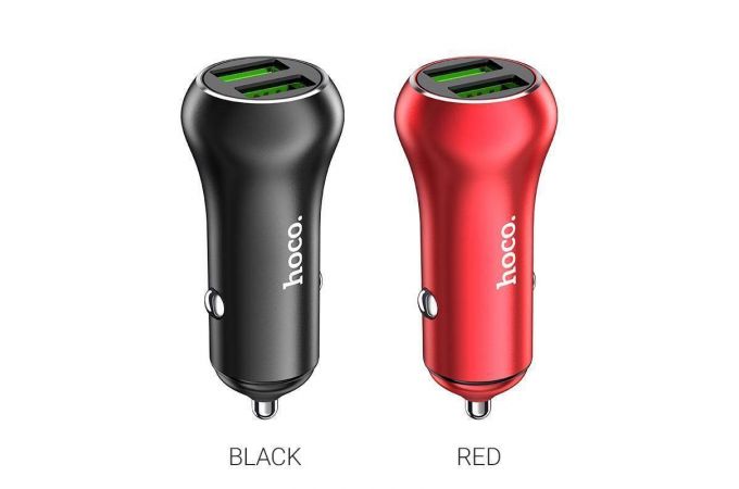 Автомобильное зарядное устройство АЗУ USB HOCO Z37 Speed Up single port QC3.0 (красный)