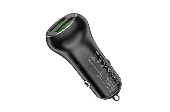 Автомобильное зарядное устройство АЗУ USB HOCO Z37 Speed Up single port QC3.0 (черный)
