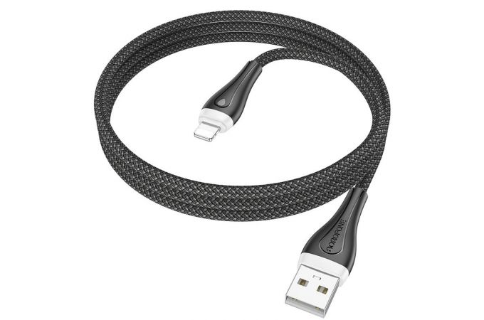 Кабель USB - Lightning BOROFONE BX100 2,4A (черный) 1м