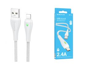 Кабель USB - Lightning BOROFONE BX100 2,4A (серый) 1м