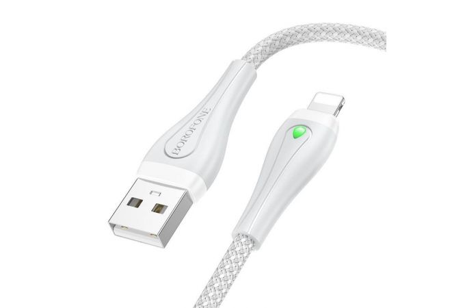 Кабель USB - Lightning BOROFONE BX100 2,4A (серый) 1м