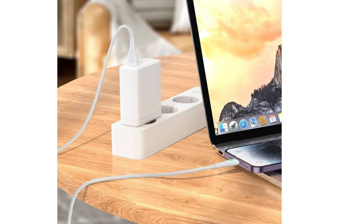 Кабель USB - Lightning BOROFONE BX100 2,4A (серый) 1м