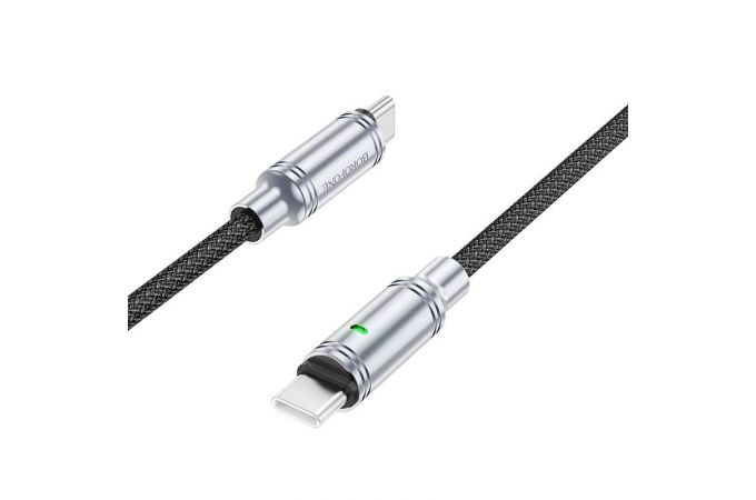 Кабель USB Type-C - USB Type-C BOROFONE BU40, PD60W (серый) 1м